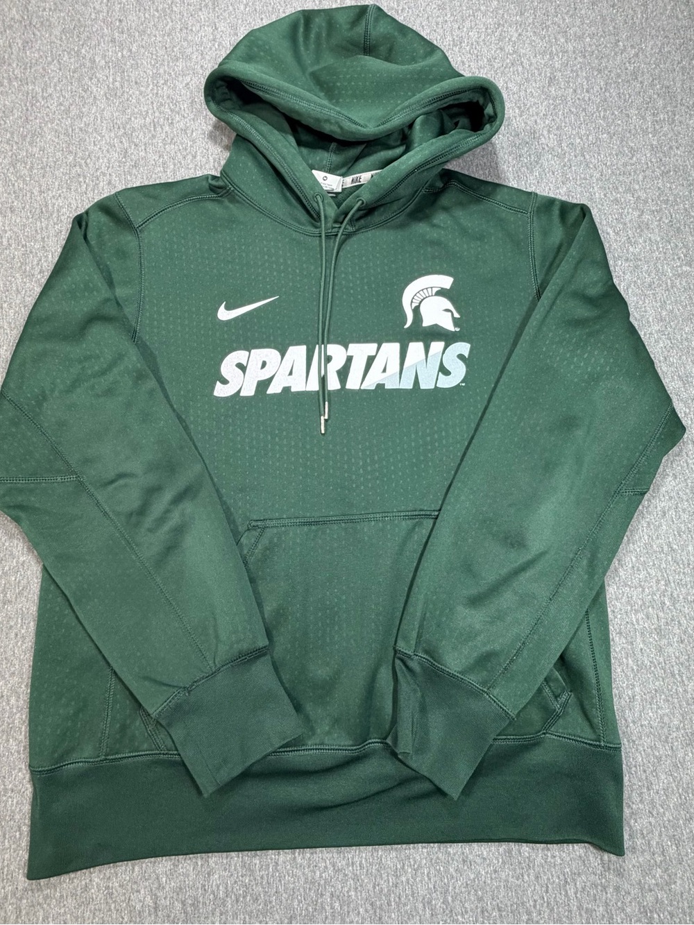 Nike Michigan State Spartans Green Pullover Hoodie Mens Med Therma Fit